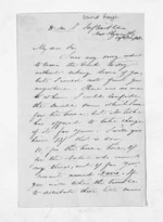 2 pages written 29 Feb 1848 by David Rough in New Plymouth to Sir Donald McLean, from Inward letters - Surnames, Rou - Rus
