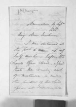 4 pages written 4 Sep 1858 by James Alexander Robertson Menzies in Dunedin City to Sir Donald McLean, from Inward letters - Surnames, Mau - Mer