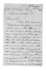 2 pages written 11 Jan 1864 by Alexander Kennedy to Sir Donald McLean, from Inward letters -  Alexander Kennedy