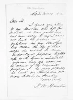 1 page written 12 Nov 1872 by Henry Martin Hamlin in Napier City, from Inward letters - Surnames, Hamlin