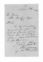 2 pages written 11 Dec 1868 by John Gibson Kinross in Napier City to Sir Donald McLean, from Inward letters -  John G Kinross