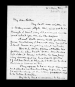 3 pages written 11 Feb 1873 by Sir Robert Donald Douglas Maclean in Wellington to Sir Donald McLean, from Inward family correspondence - Douglas Maclean (son)