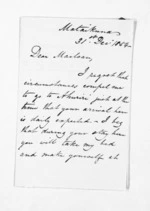 3 pages written 31 Dec 1854 by John Valentine Smith to Sir Donald McLean, from Inward letters - Surnames, Smith