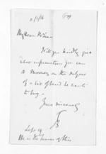 2 pages written by Sir Thomas Robert Gore Browne to Sir Donald McLean, from Inward letters - Sir Thomas Gore Browne (Governor)