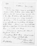 1 page written 7 May 1872 by John Evans Brown to Sir Donald McLean, from Inward letters - Surnames, Bro