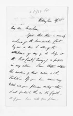 2 pages written by Francis Dart Fenton in Wellington to Sir Donald McLean, from Inward letters - F D Fenton
