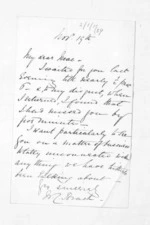 1 page written by Captain Walter Charles Brackenbury to Sir Donald McLean, from Inward letters -  W C Brackenbury
