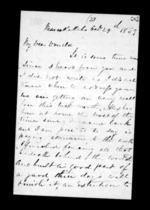 5 pages written 29 Oct 1859 by Archibald John McLean in Maraekakaho to Sir Donald McLean, from Inward family correspondence - Archibald John McLean (brother)