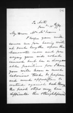5 pages written 15 Jan 1870 by Canon Samuel Williams to Sir Donald McLean, from Inward letters - Samuel Williams