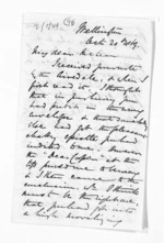 7 pages written 20 Oct 1869 by George Sisson Cooper in Wellington to Sir Donald McLean, from Inward letters - George Sisson Cooper