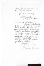 1 page written 6 Oct 1870 by Sir Donald McLean in Wellington, from Native Minister - Meetings with Waikato chiefs and final pacification of the King Country