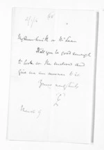 2 pages written 9 Mar 1861 by Sir Thomas Robert Gore Browne to Sir Donald McLean, from Inward and outward letters - Sir Thomas Gore Browne (Governor)