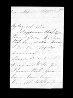 3 pages written by Catherine Isabella McLean in Napier City to Alexander McLean, from Inward family correspondence - Catherine Hart (sister); Catherine Isabella McLean (sister-in-law)