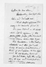 2 pages written 29 Oct 1869 by Charles Heaphy to Sir Donald McLean, from Inward letters -  Charles Heaphy