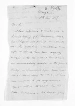 2 pages written 8 Dec 1859 by David Porter in Wanganui to Sir Donald McLean, from Inward letters - Surnames, Pon - Por