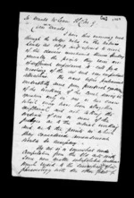 3 pages written 17 Dec 1874 by Robert Hart in Wellington to Sir Donald McLean, from Inward family correspondence - Robert Hart (brother-in-law)