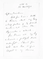 3 pages written 25 Nov 1871 by William John Warburton Hamilton to Sir Donald McLean, from Inward letters - J W Hamilton
