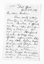 6 pages written 2 Oct 1869 by George Sisson Cooper in Wellington to Sir Donald McLean, from Inward letters - George Sisson Cooper