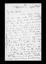 6 pages written 20 Aug 1861 by Archibald John McLean in Maraekakaho to Sir Donald McLean, from Inward family correspondence - Archibald John McLean (brother)