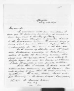 4 pages written 10 Jul 1875 by Herbert William Brabant in Opotiki to Sir Donald McLean, from Inward letters - H W Brabant