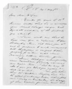 2 pages written 24 Aug 1868 by William Douglas Carruthers in Christchurch City to Sir Donald McLean in Wellington, from Inward letters -  W D Carruthers