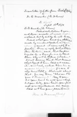 1 page written 18 Sep 1870 by Mamae Te Hapi in Te Kuiti to Wiremu Te Morehu Maipapa Te Wheoro, from Native Minister - Meetings with Waikato chiefs and final pacification of the King Country