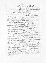 5 pages written 20 Aug 1866 by John Gibson Kinross to Sir Donald McLean, from Inward letters -  John G Kinross