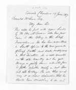 2 pages written 19 Jun 1867 by Archibald Clark to Sir Donald McLean, from Inward letters - Surnames, Cha - Cla