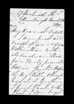 13 pages written 17 Mar 1860 by Catherine Isabella McLean in Edinburgh to Sir Donald McLean, from Inward family correspondence - Catherine Hart (sister); Catherine Isabella McLean (sister-in-law)