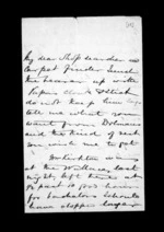 2 pages written   1851 by Sir Donald McLean to Susan Douglas McLean, from Inward family correspondence - Susan McLean (wife)