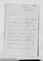 2 pages written 13 Apr 1870 by John Ross in Thames to Sir Donald McLean, from Inward letters - Surnames, Roo - Ros