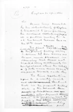 3 pages written 30 Apr 1860 by Sir Donald McLean in Raglan, from Secretary, Native Department - War in Taranaki and Waikato and  King Movement