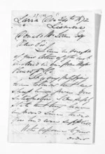 7 pages written 24 Dec 1872 by John Lang Currie to Sir Donald McLean, from Inward letters - John L Currie