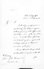 7 pages written 8 Nov 1860 by Sir Donald McLean to Sir Thomas Robert Gore Browne in Auckland Region, from Secretary, Native Department -  Administration of native affairs