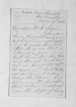 7 pages written 17 Feb 1862 by Mary Moore to Sir Donald McLean, from Inward letters - John and Mary Moore, and family