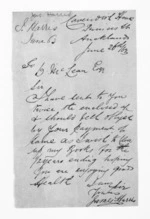 1 page written 1 Jun 1863 by James Harris in Auckland City to Sir Donald McLean, from Inward letters - Surnames, Har - Haw