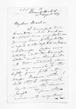 2 pages written 11 Aug 1859 by Henry Robert Russell in Herbert, Mount to Sir Donald McLean, from Inward letters - H R Russell
