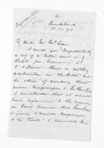 4 pages written 5 Nov 1870 by Henry Tacy Clarke in Auckland Region to Sir Donald McLean, from Inward letters - Henry Tacy Clarke