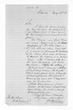 1 page written 22 May 1868 by George Tovey Buckland Worgan in Wairoa to Sir Donald McLean, from Hawke's Bay.  McLean and J D Ormond, Superintendents - Letters to Superintendent