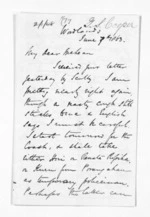 4 pages written 7 Jun 1863 by George Sisson Cooper in Woodlands to Sir Donald McLean, from Inward letters - George Sisson Cooper