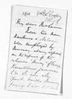 3 pages written by George Sisson Cooper to Sir Donald McLean, from Inward letters - George Sisson Cooper