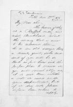 2 pages written 27 Nov 1858 by John Simpson Sanderson to Sir Donald McLean in Auckland Region, from Inward letters - Surnames, Sal - Say