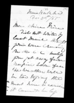 6 pages written 3 Dec 1868 by Annabella McLean to Sir Donald McLean, from Inward family correspondence - Annabella McLean (sister)