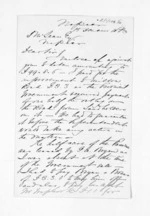 3 pages written 15 Dec 1863 by Voleur Lambe Machado Janisch in Napier City to Sir Donald McLean, from Inward letters -  V Janisch