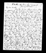 4 pages written 18 Jan 1852 by Archibald John McLean in New York City and United States to Sir Donald McLean, from Inward family correspondence - Archibald John McLean (brother)