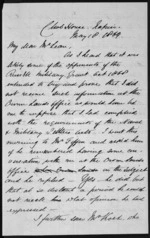 2 pages written 18 May 1869 by Henry Robert Russell in Napier City to Sir Donald McLean, from Inward letters - H R Russell