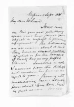 2 pages written 15 Sep 1866 by John Gibson Kinross in Napier City to Sir Donald McLean, from Inward letters -  John G Kinross