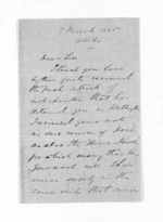 3 pages written 7 Mar 1865 by Caesar Hastings Otway in Akitio to Sir Donald McLean, from Inward letters - C H Otway