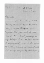 3 pages written 16 Nov 1867 by Frederick Francis Ormond in Wairoa to Sir Donald McLean, from Inward letters - Frederick & Hannah Ormond