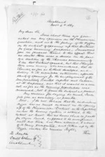 7 pages written 4 Nov 1869 by Captain Walter Charles Brackenbury in Auckland Region to Sir Donald McLean in Auckland Region, from Inward letters -  W C Brackenbury